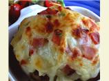 Potatoes Stuffed With Ham and Gruyere