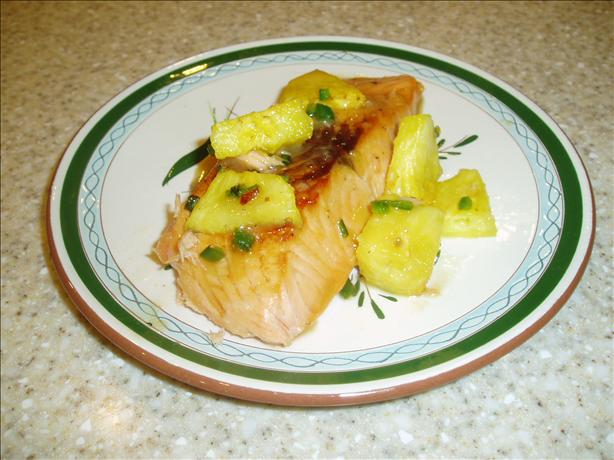 Maple-Glazed Salmon With Pineapple. Photo by Chill