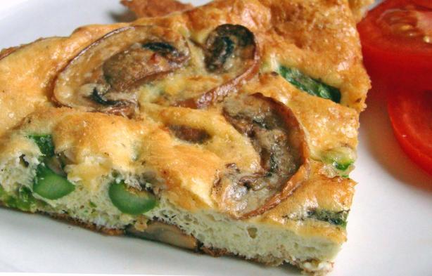 Asparagus & Mushroom Frittata. Photo by Derf