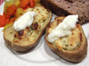 Garlic and Herb Stuffed Baked Potatoes. Recipe by Karen From Colorado