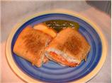 Crusty Garlic Grilled Cheese and Tomato Sandwich