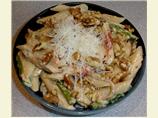 Penne Cremini  -- With Sun-Dried Tomatoes and Walnuts