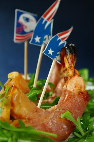 Eagles Grilled Shrimp Wrapped in Patriots Prosciutto. Photo by Thorsten