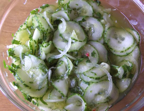 Marinated Cucumbers With a Thai Twist. Photo by JustJanS