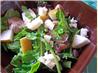Wilted Arugula , Mushroom, Pear and Blue Cheese Salad. Recipe by Rita~