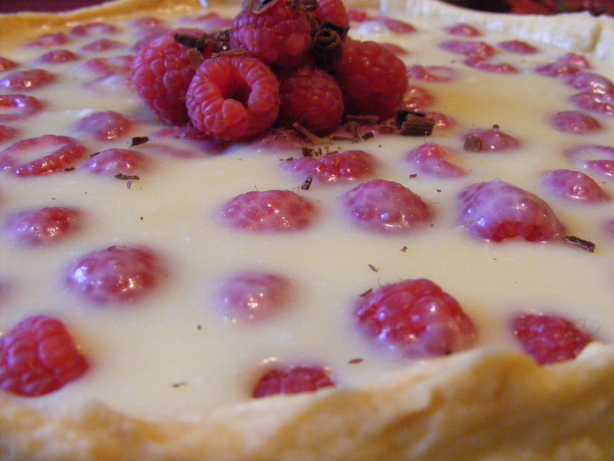 White Chocolate Raspberry Tart. Photo by 5thCourse