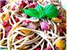 Le Cirque's Perciatelli With Peppers and Eggplant. Recipe by Chef Kate