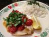 Poached Halibut With Tomato and Basil. Photo by Meeko