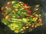 Broccoli, Mushroom & Red Peppers in Black Bean Garlic Sauce