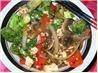 Broccoli, Mushroom & Red Peppers in Black Bean Garlic Sauce