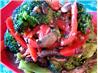 Broccoli, Mushroom & Red Peppers in Black Bean Garlic Sauce