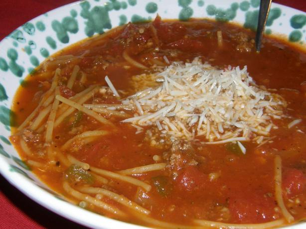 Spaghetti-Lovers Soup. Photo by mydesigirl