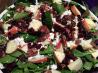 Spinach Salad With Smoked Chicken, Apple, Walnuts, Bacon
