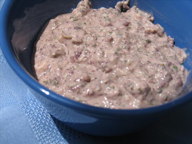 Greek-Style Feta and Olive Spread (For Burgers, Steaks and Fish). Photo by Redsie