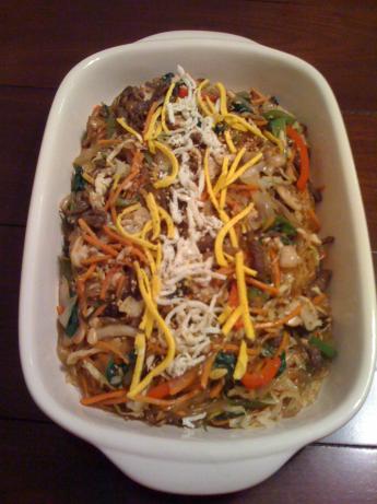 Korean-Style Noodles With Vegetables (Chap Chae). Photo by Kim E Park