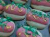 Hot Dog Cookies with Relish and Mustard