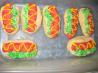 Hot Dog Cookies with Relish and Mustard
