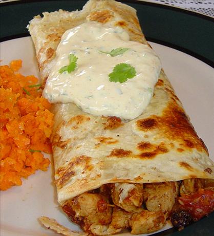 Caribbean Chicken Picadillo in Tortillas. Photo by A Good Thing