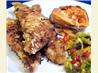 Coconut Chicken With Mango Salsa, Cinnamon Butter Sweet Potatoes. Recipe by Mutant