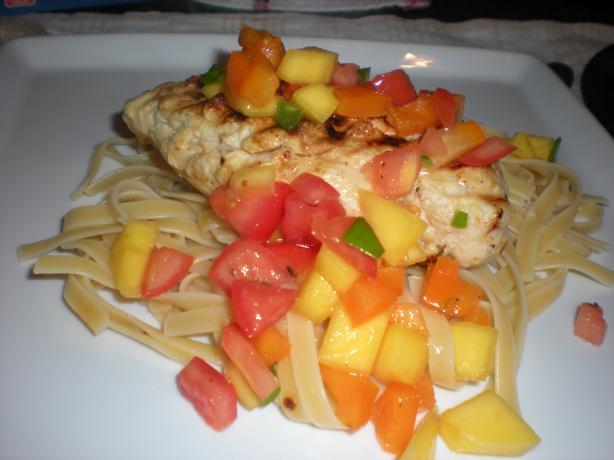 Garlic Lime Grilled Chicken With Mango Salsa. Photo by Cori<3