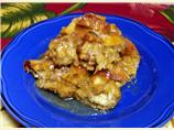 Mango Coconut Bread Pudding With Rum Sauce