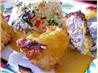 Coconut Chicken With a Tropical Mango Rum Sauce