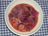 Red Cabbage and Sausage Soup. Photo by carole in orlando
