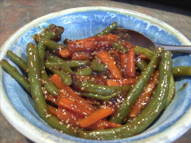 Green Beans and Carrots With Teriyaki Sauce. Photo by Derf