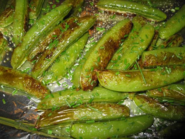 Roasted Sugar Snap Peas. Photo by BarbryT