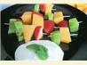 Fruit Kebabs With Honey Cream. Recipe by Honni
