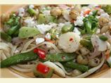Linguini and Scallops Ala Greek
