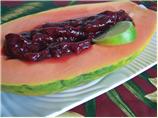 Papaya With Raspberry-Lime Sauce