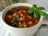 Chickpea, Spinach, and Pasta Soup