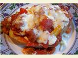 Pizza Stuffed Baked Potatoes