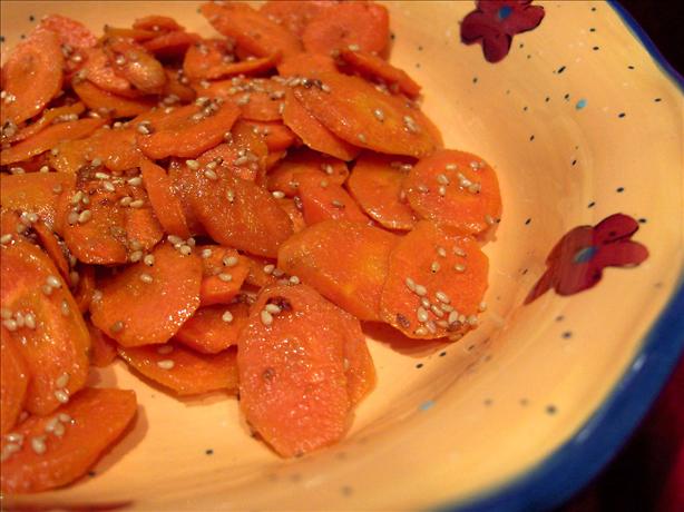 Sesame & Ginger Carrots. Photo by Derf