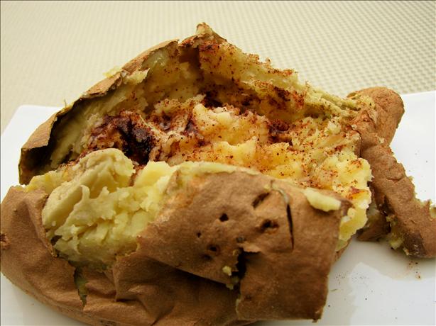 Kicked up Baked Sweet Potatoes. Photo by lazyme