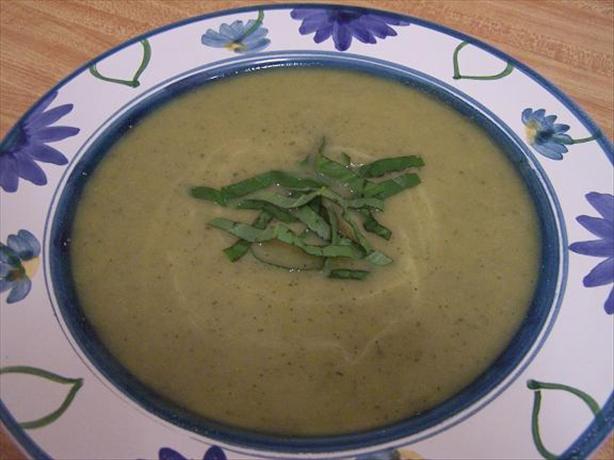 Zucchini and Basil Soup. Photo by CookRachacha