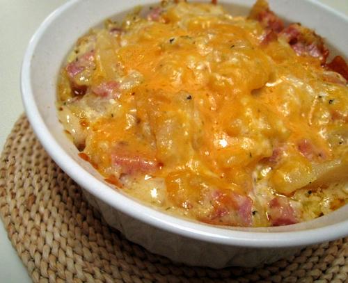 Quick Ham and Potato Scallop. Photo by Caroline Cooks