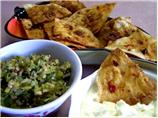 Adobo Chips With Warm Goat Cheese and Cilantro Salsa