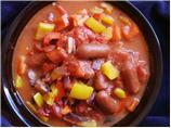 Sweet Tomato Peppers With Little Smokie Sausages