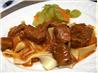Round Steak Cubes With Sauce