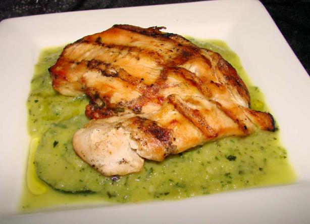 BBQ Chicken Breast With Zucchini Sauce. Photo by Boomette