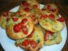 Pizzettes With Gorgonzola, Tomato and Basil. Recipe by susie cooks