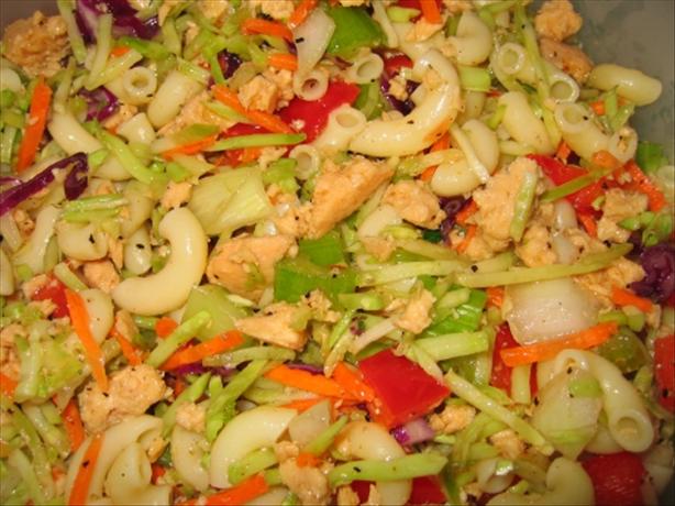 Salmon-Macaroni Slaw. Photo by Fanged Menace