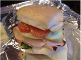Turkey, Mozzarella and Swiss Cheese Picnic Loaf