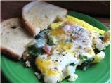 Potato, Bacon and Spinach Frittata