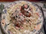 Chicken bacon rolls in creamy basil sauce