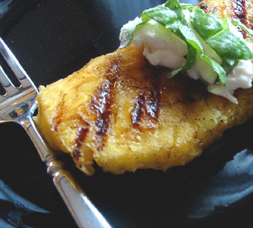Grilled Pineapple With Basil. Photo by Caroline Cooks