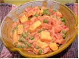 Tomato With Fresh Peas and Cheese Salad