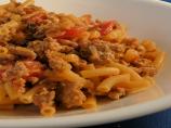 Beefy Macaroni and Cheese With Tomatoes